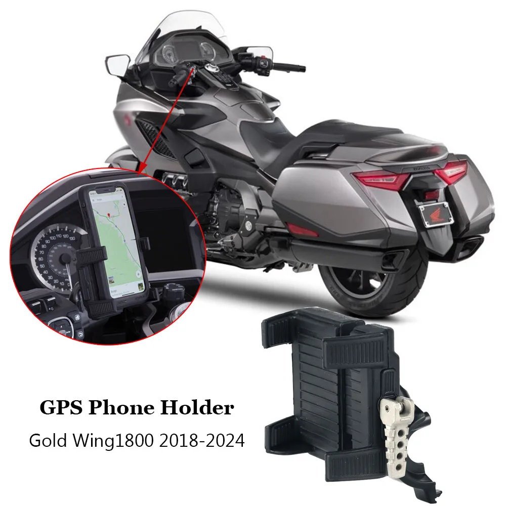 

Мотоциклетный черный держатель GPS для смартфона Honda Gold Wing1800 GL1800 F6B 2018-2023 2024