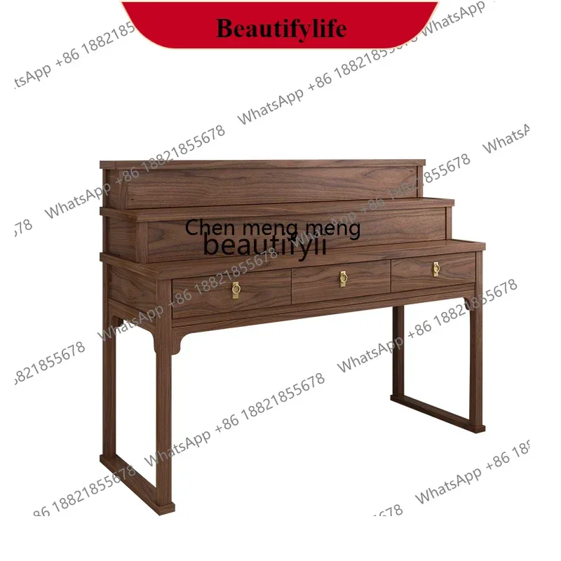 

G153 New Chinese Style Three-Layer Altar Buddha Shrine Household Solid Wood God of Wealth Prayer Altar Table Table Guanyin furni