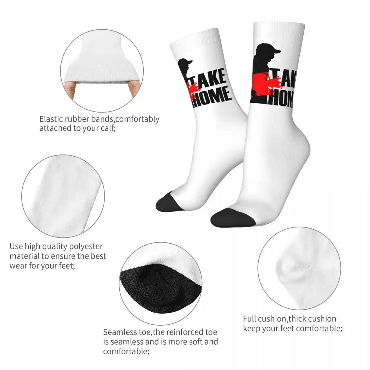 Jurgen Klopp Let's Take You Home Socks Men's Women's Funny Happy Socks Novelty Spring Summer Autumn Winter Middle Tube Socks