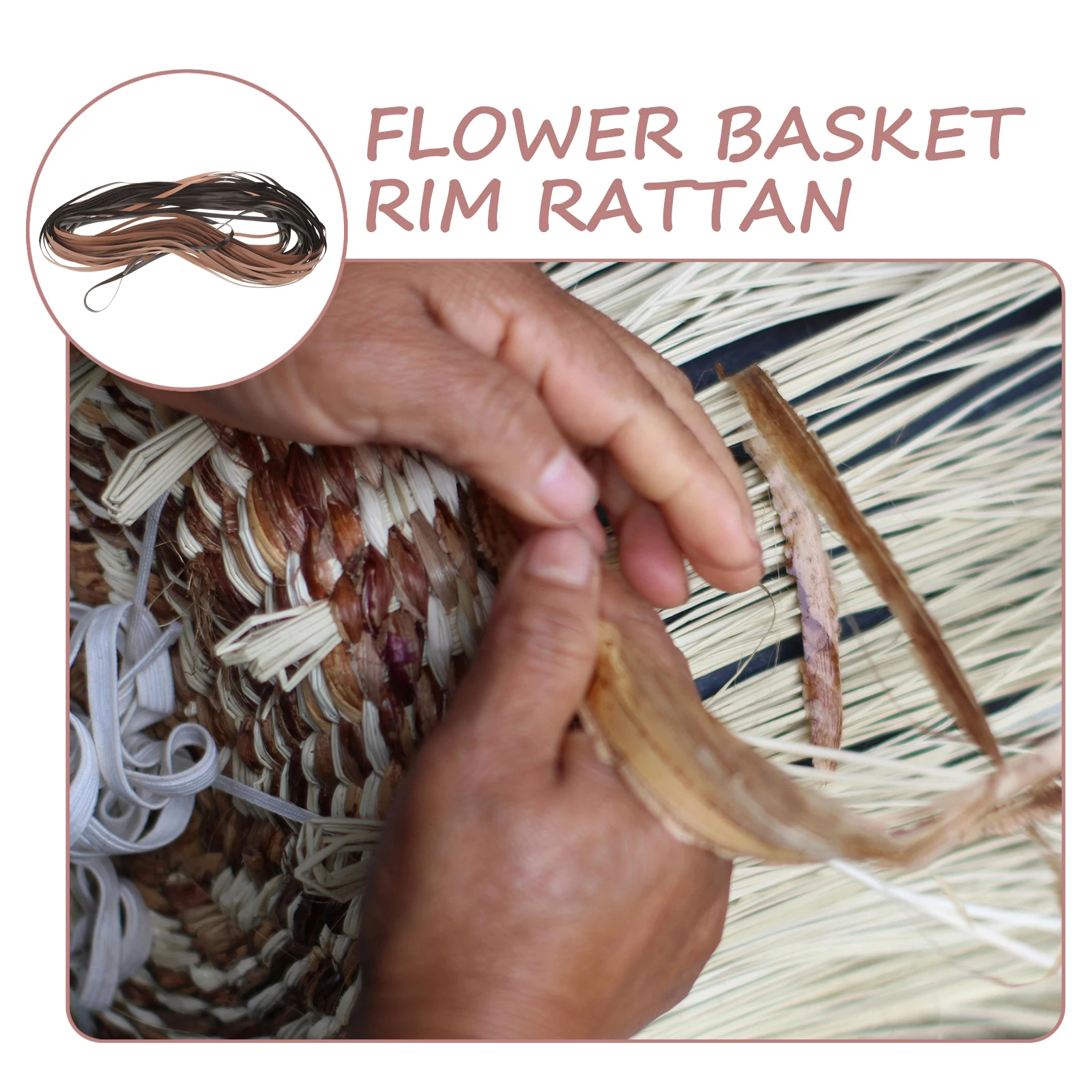 

Rattan Crafts Artificial Handicrafts Strips Material Flower Basket Imitation Pe Woven Plastic Webbing for niture Decor
