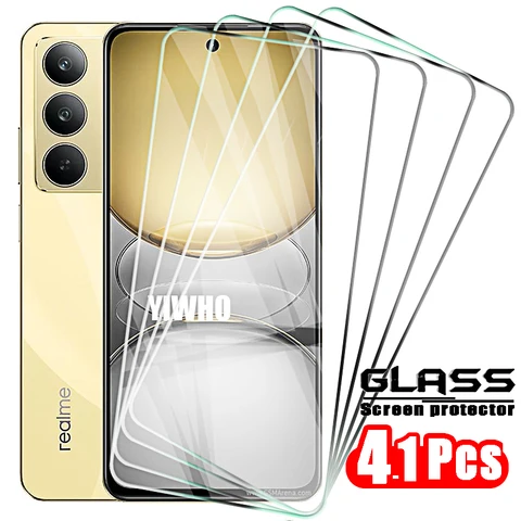 4-1 шт. закаленное стекло для Realme C75 4G C67 C65 C63 C61 C55 C53 C51 C35 C33 C31 C30s Защитные пленки для экрана передняя защитная пленка HD