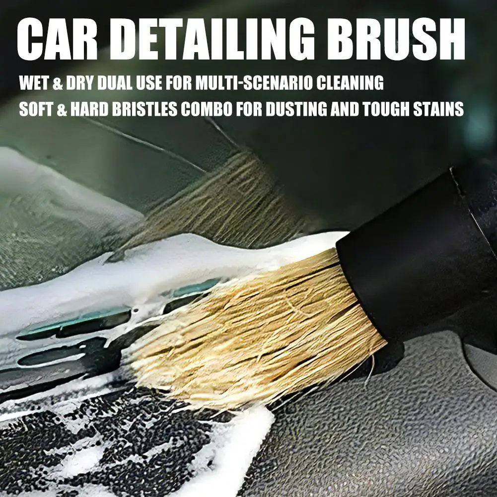 Car Detailing Brush Kit Soft Bristle Cleaning Brush For Air Vent Dashboard Multi Purpose Interior Dust Removal Car Care
