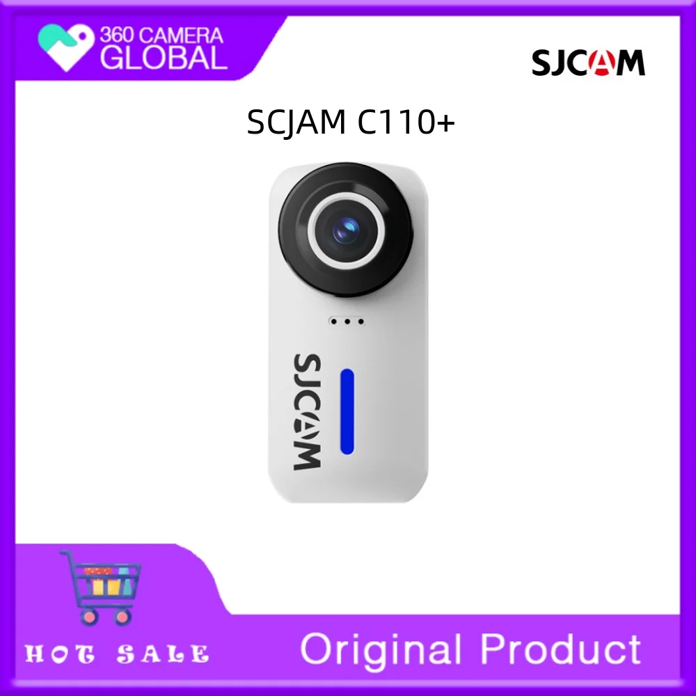 SJCAM C110 Plus 4K Action Body Camera –170° Wide Angle, 6-Axis Stabilization,Magnetic POV Wearable Cam, 30M Waterproof