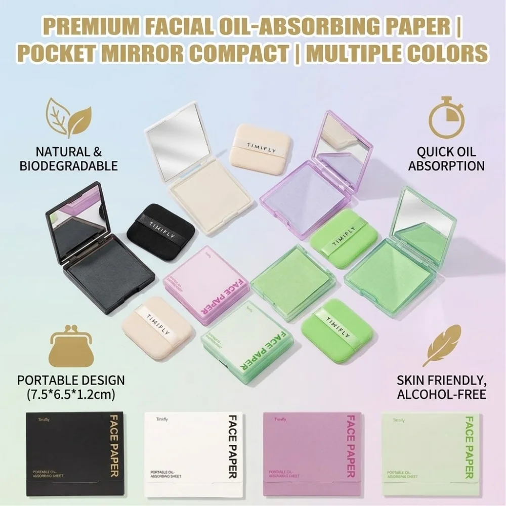 Natural Fiber Facial Oil Absorbing Paper Portable Face Oil Blotting Sheet Control Matte Tissue Eco Friendly Skincare Tool