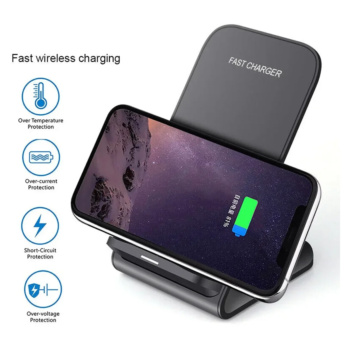 Wireless Charger Fast Support for Samsung S24 S23 S22 21 Ultra Quick Charging Stand For IPhone17 16 15 14 13 12Pro Max Xiaomi 14 - view 6
