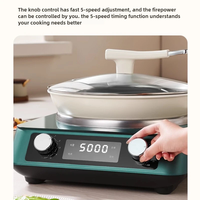 Concave induction cooker household and commercial 3500W high-power multi-functional intelligent large-fire induction cooker