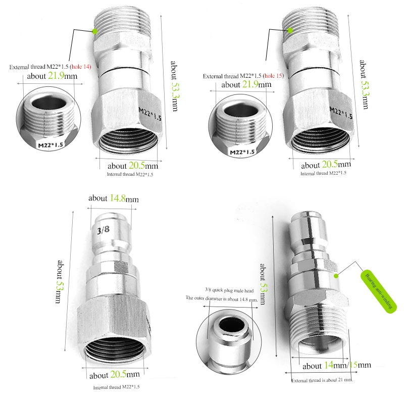 Anti-Winding Quick Connector Transfer Of Parts Of High-Pressure Water Outlet Pipe Cleaning Machine For Car Washing Machine