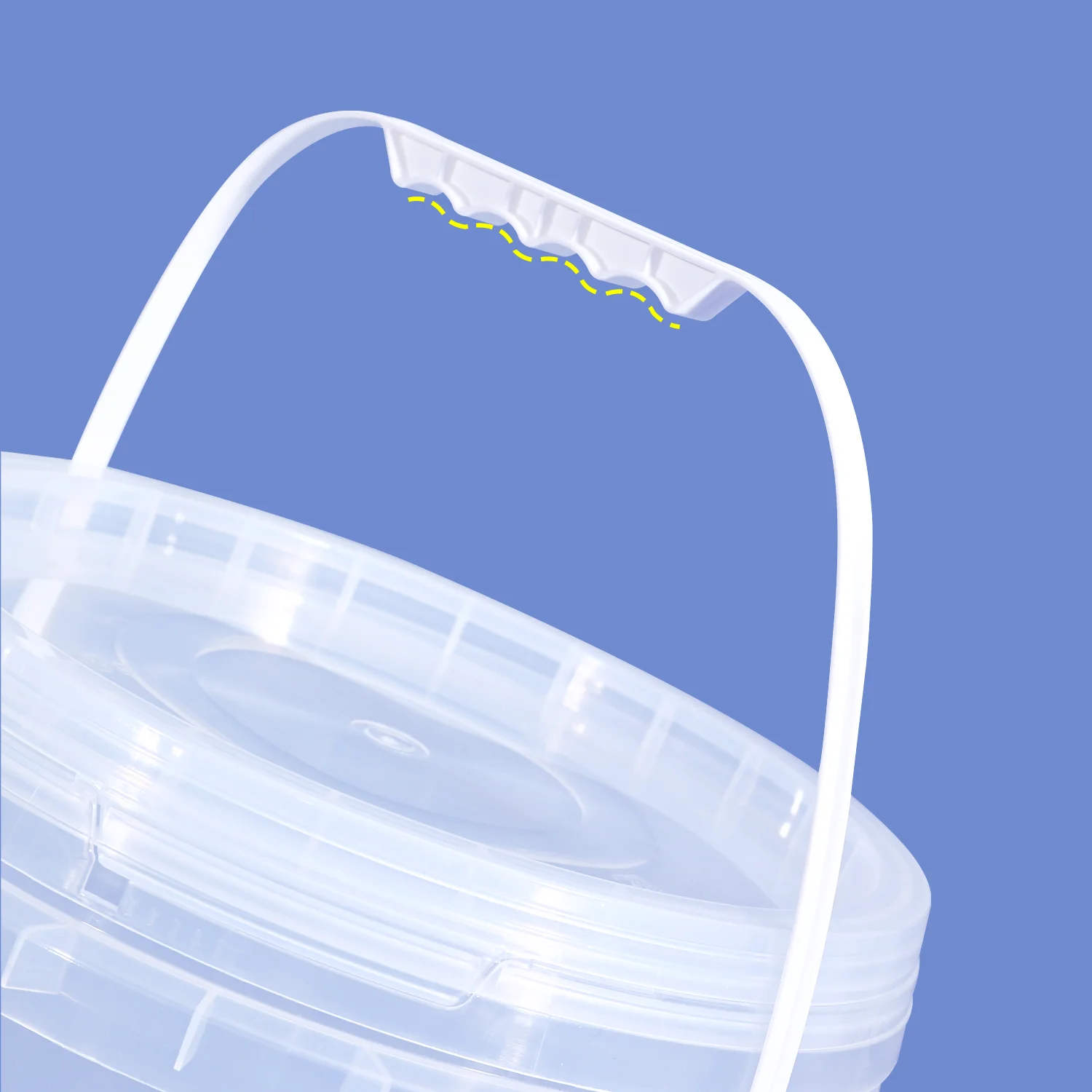 4L Round Empty Plastic Bucket with Handle and Lid High Quality Food Grade Packing Container Leakproof PP Bucket 1Pcs