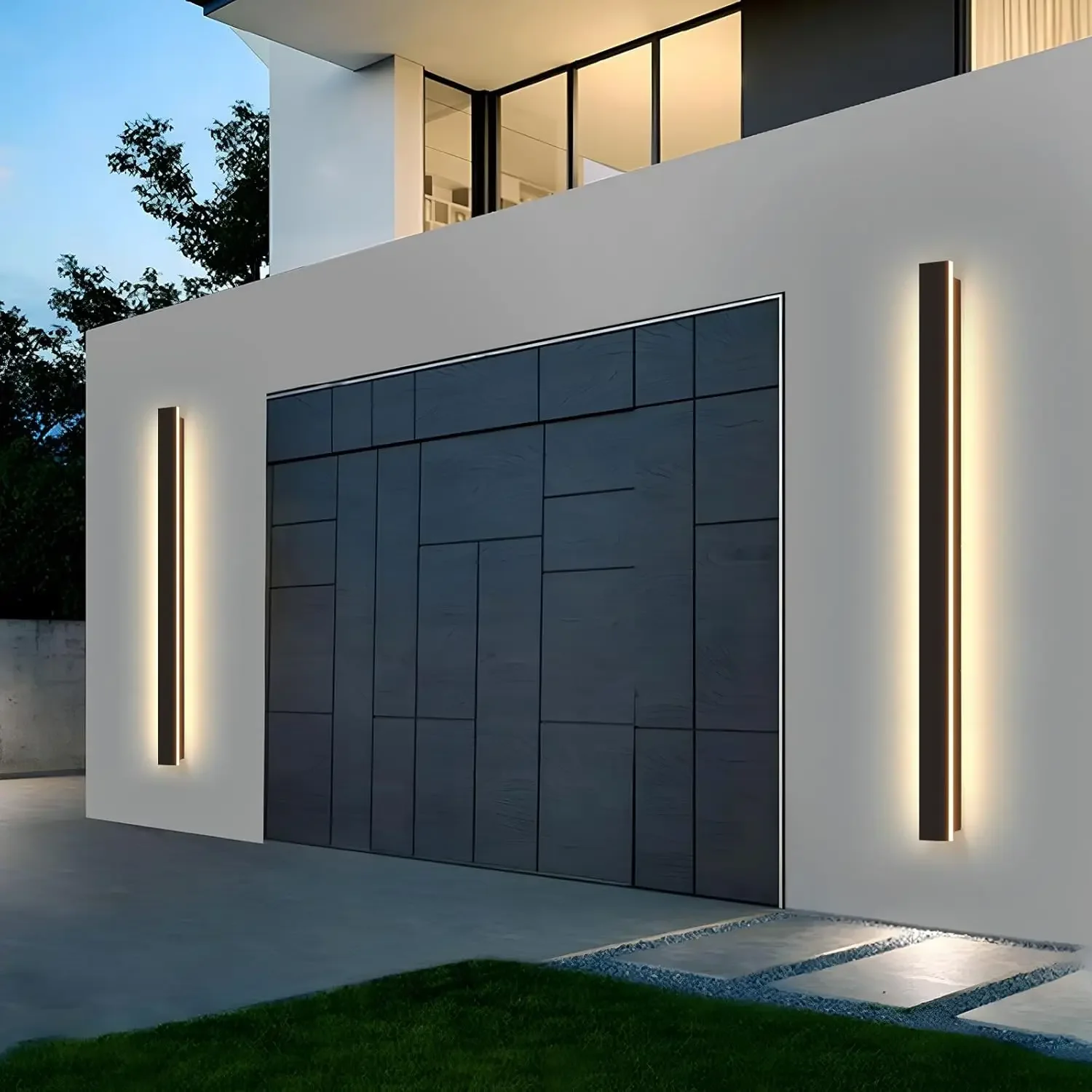 Accesorio de luces de tira larga impermeable IP65 de pared exterior lineal para iluminación exterior de porche para puerta delantera de Patio