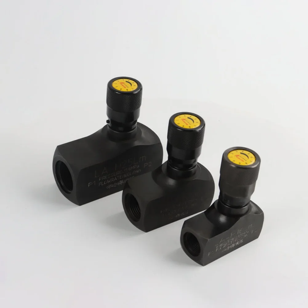 Hydraulic Flow Control Needle Valve Carbon Steel with Precise Flow Adjustment and Galvanized Knob 14 38 12 NPT