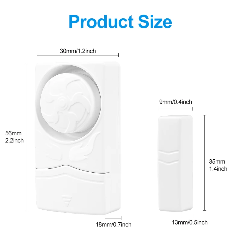 Doors and Windows Alarm Home Safety Anti-theft Wireless Door Magnetic Sensor 110dB Volume Refrigerator Window Open Reminder