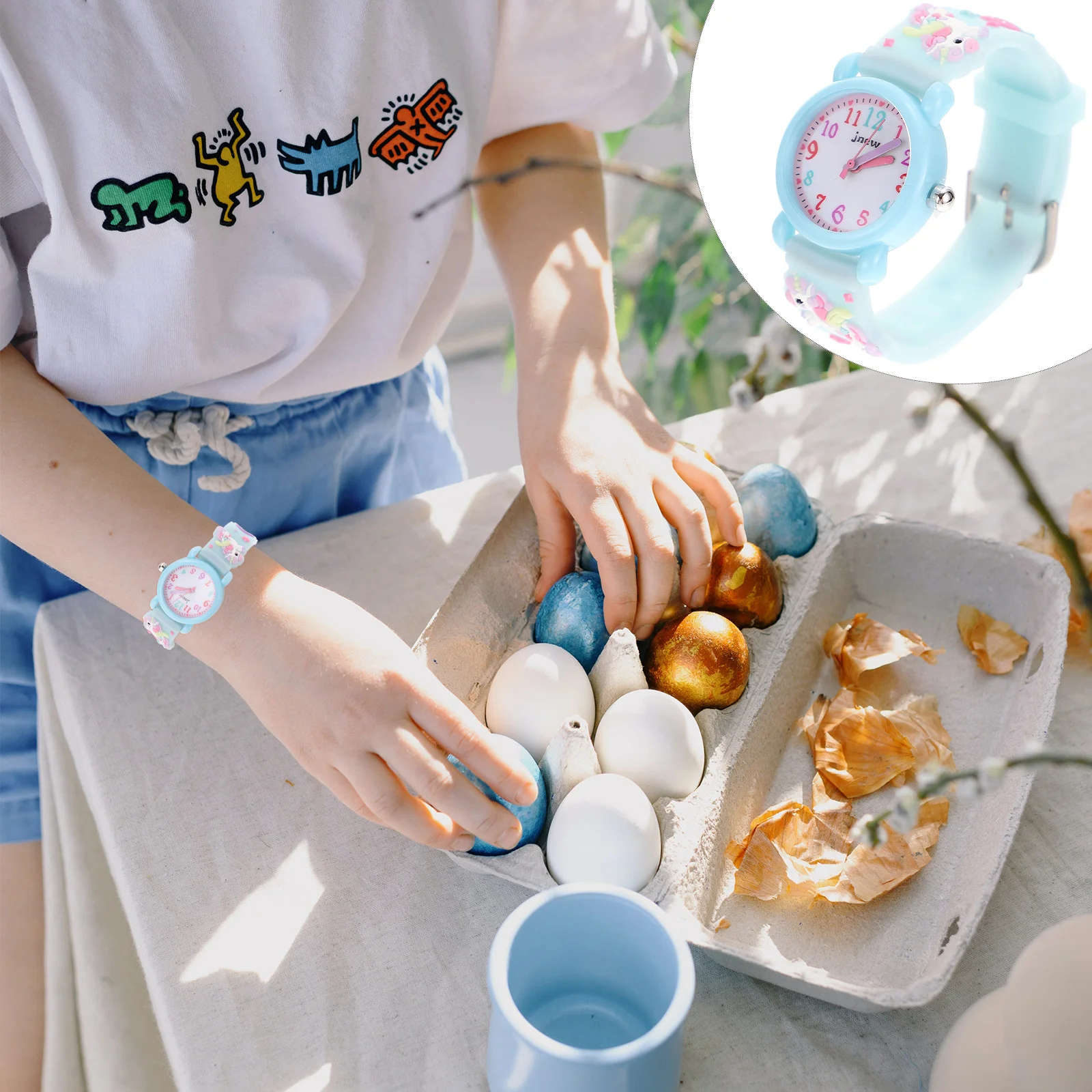 

3D Cartoon Watch Unicorn Strap Waterproof Kids Wristwatch For Children Birthday Christmas Gift Girls Ages 8-10