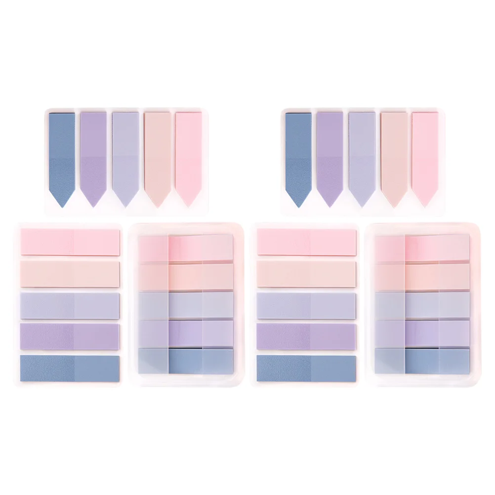

6 set ColoredIndexStickyNotesAestheticBookTabsArrowColdTone3StylesOfficeSuppliesStudentAdhesiveMarkersNotebooks