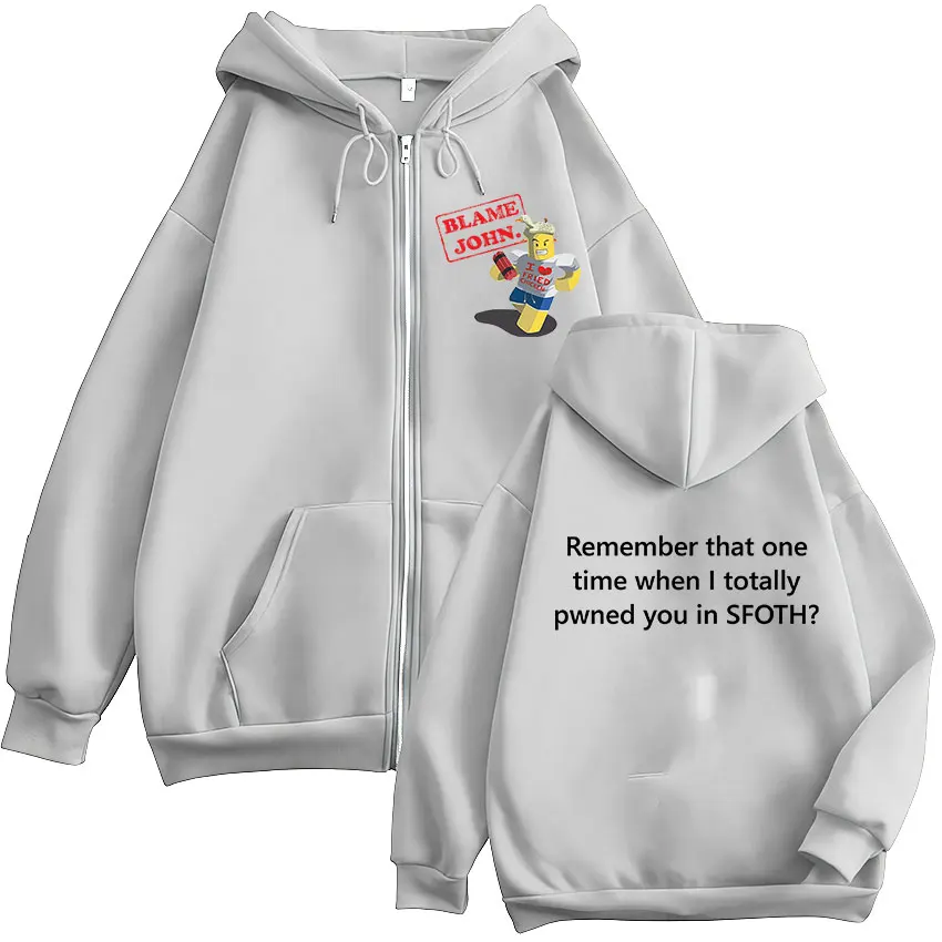 مضحك اللوم جون ميمي قلنسوة بسحاب Shedletsky Forsaken موضة الخريف/الشتاء البلوز الرجال النساء معاطف المتضخم عادية هودي #6