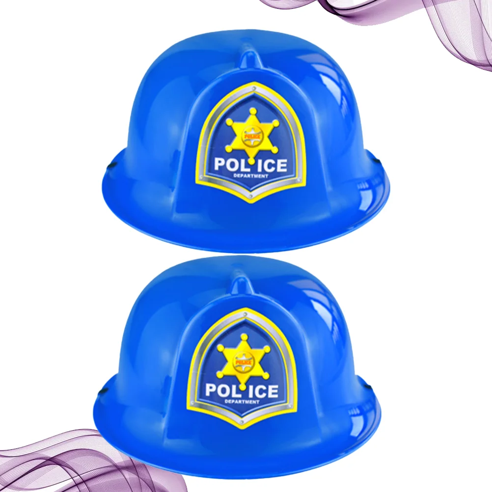 2 Pcs Kids Role-play Construction Hard Hat for Safety Fire Simulation Toy