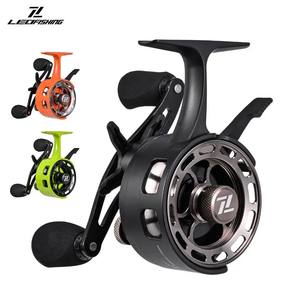 Quick Release Reel Ice Fishing Wheel Metal Spool Casting Fishing Reel Smooth Handle Braking Aluminium Alloy