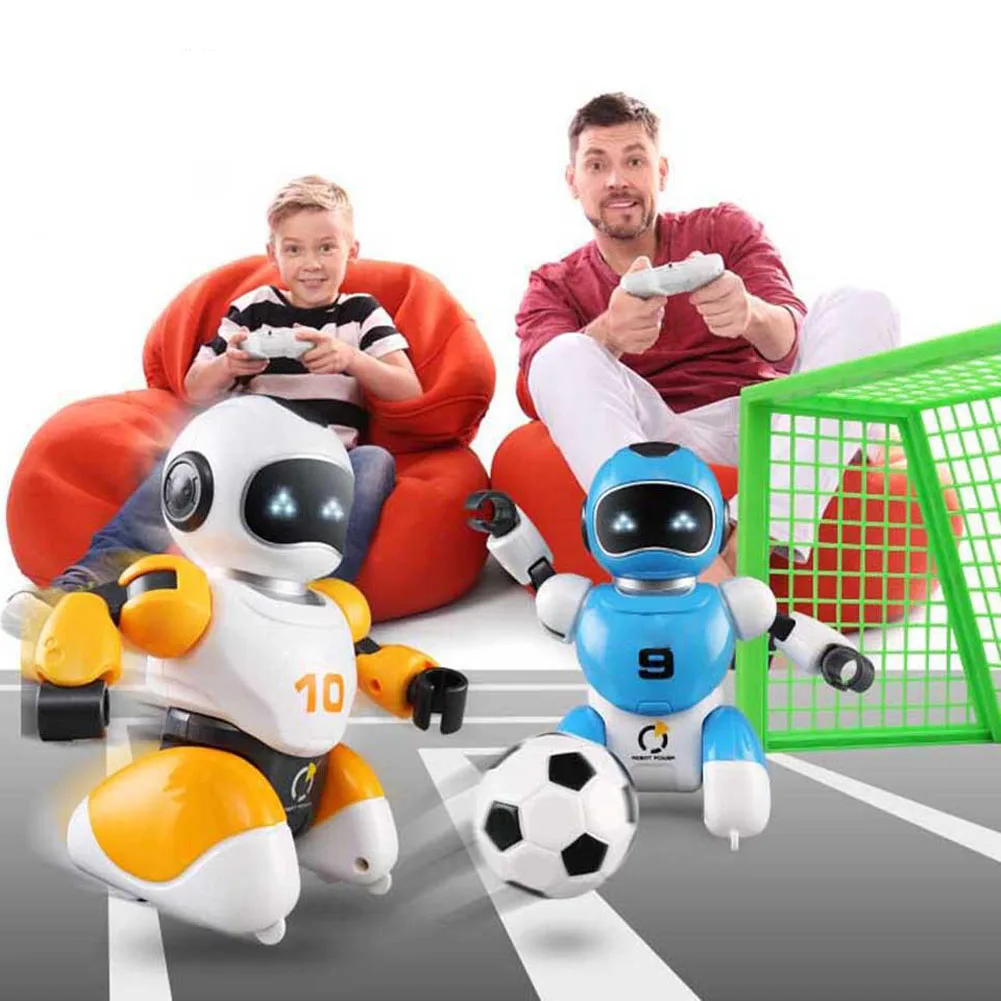 2Pcs/Set Football Battle Robots Smart USB Charging Remote Control Battle Soccer Robot Singing Dancing Simulation Back to School