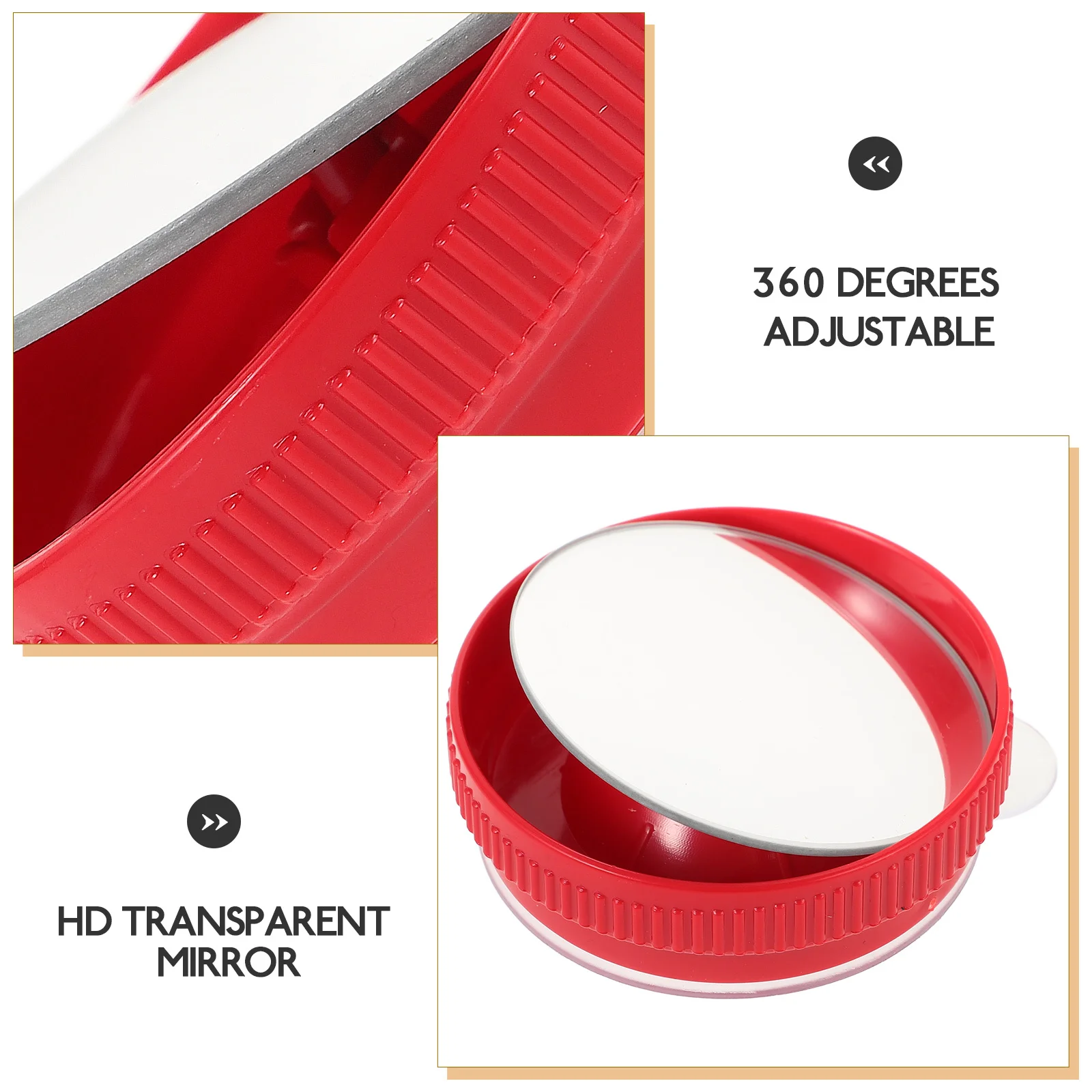 

1Pair Suction Cup Blind Spot Mirror for Car Adjustable Wide Angle Rearview Mirror High Definition Blind Spot Mirrors