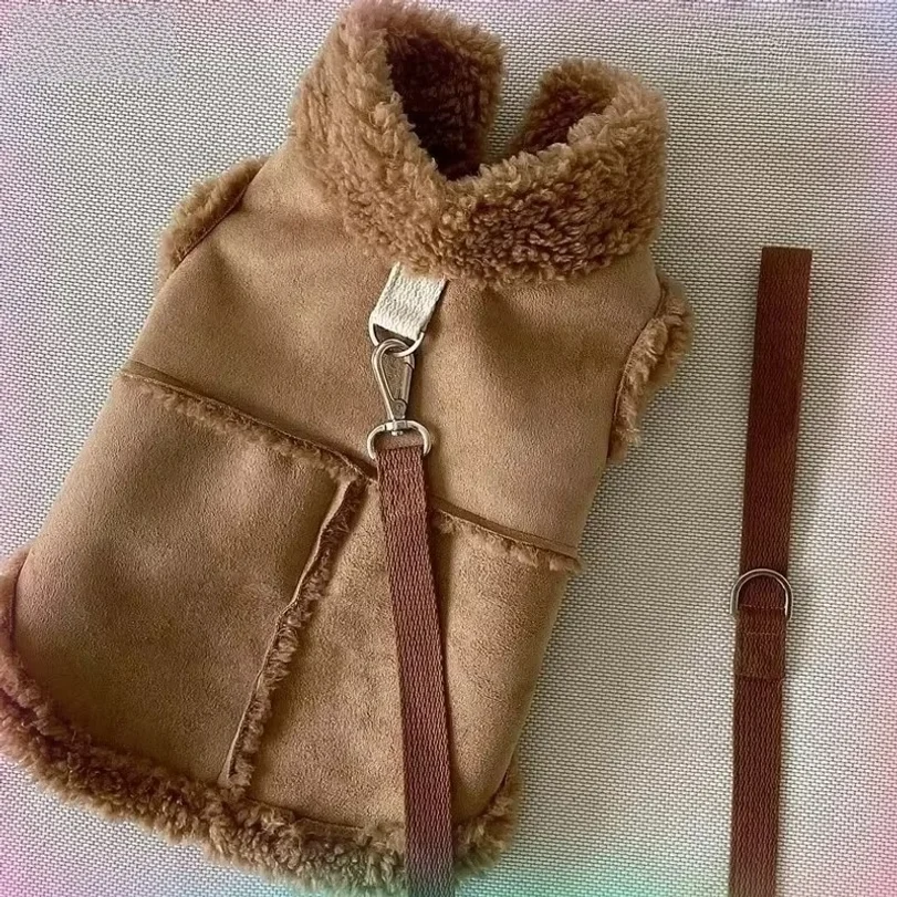 Dog Cute Vest Clothes Jacket Accessories Small Dog Luxury Autumn  Winter Medium Dress Soft Pet Clothing Designer Coat Home