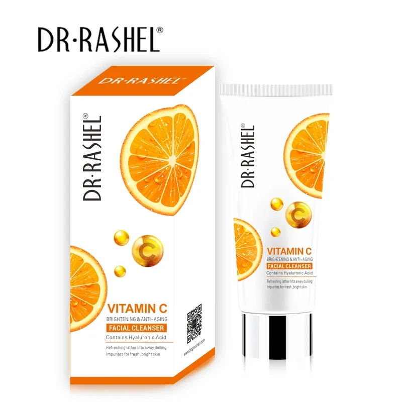 DR.RASHEL Natural Vitamin C Nourishing Repair Facial Cleanser Skin Care Whitening Moisturizing Shrinking Face Washing Product