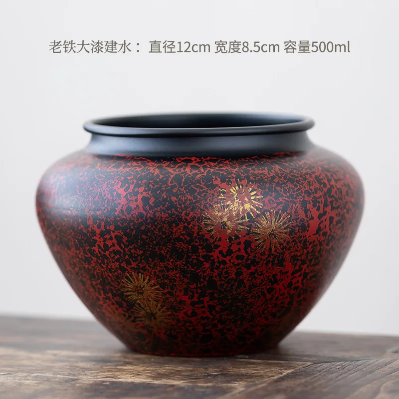 YFY old iron  washing small household tea residue tank wastewater tank high-grade retro Jianshui  pot Kung Fu  set