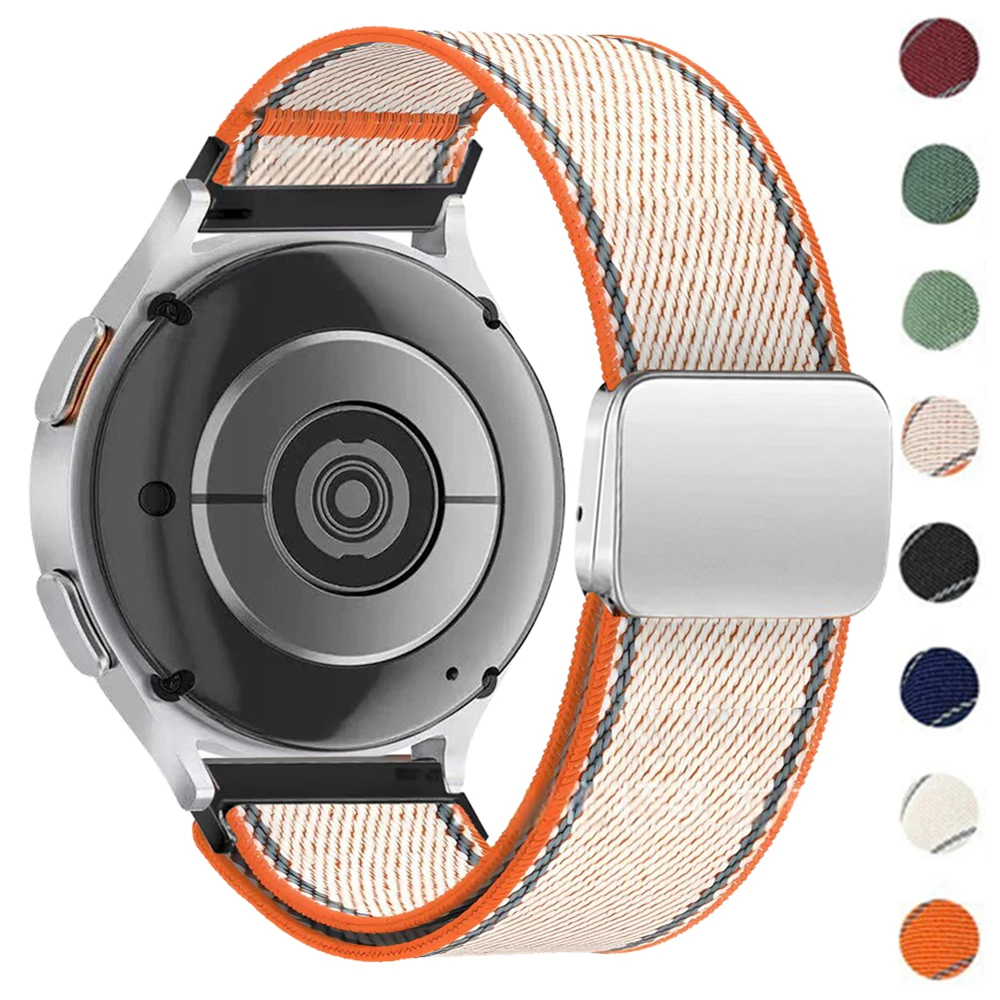 20mm 22mm Nylon Strap For Amazfit Balance 2/GTR 4 2 2E GTR3 Pro/Helio/Active Max 2 Magnetic Bracelet for Amazfit Bip 6/5/3/U/S