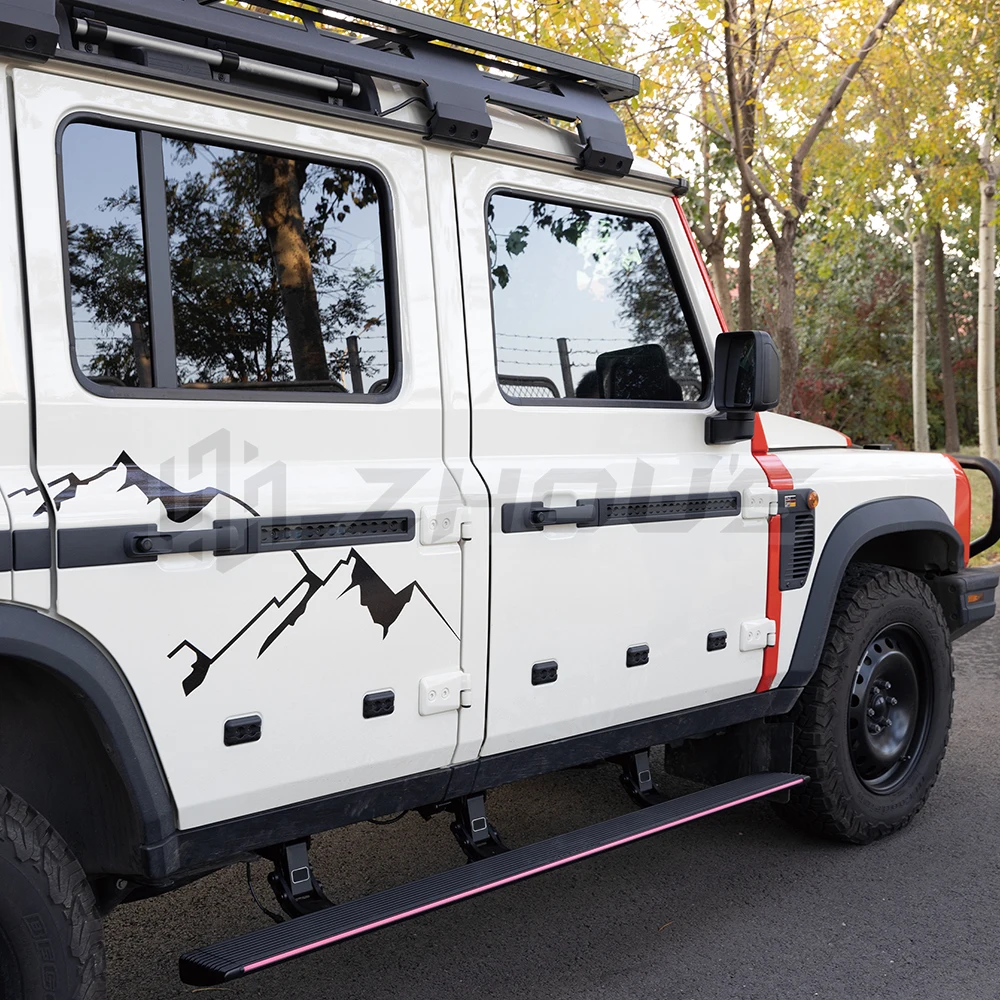 Zhous Car Accessaries Customized Aluminum Alloy Led Electric Side Step Car Power Running Board for Ineos Grenadier Side Step