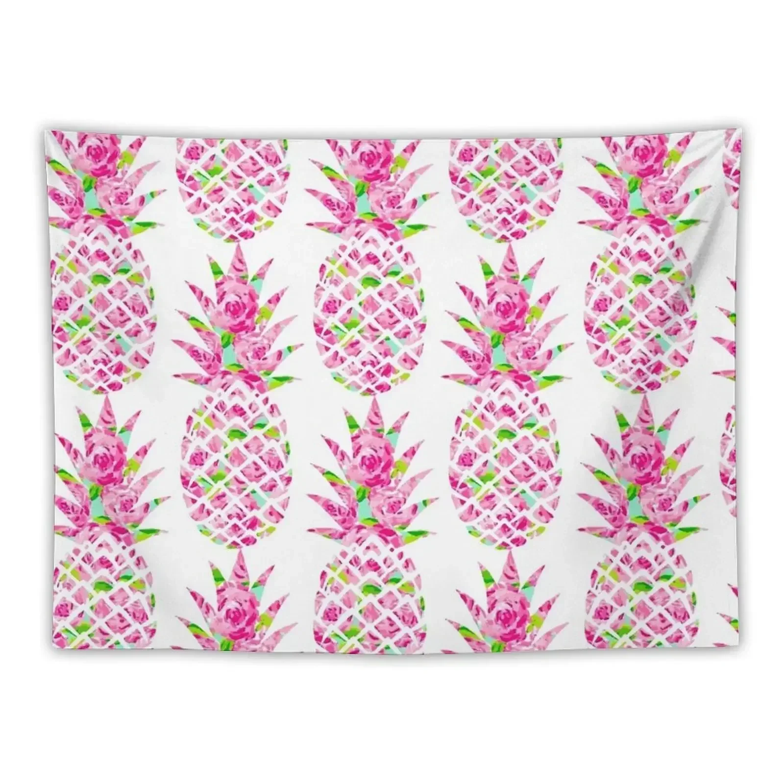 

Pink Roses Pineapple Sticker Tapestry Home Decorations Aesthetic Home Decor Aesthetic Outdoor Decoration For Bedroom Tapestry