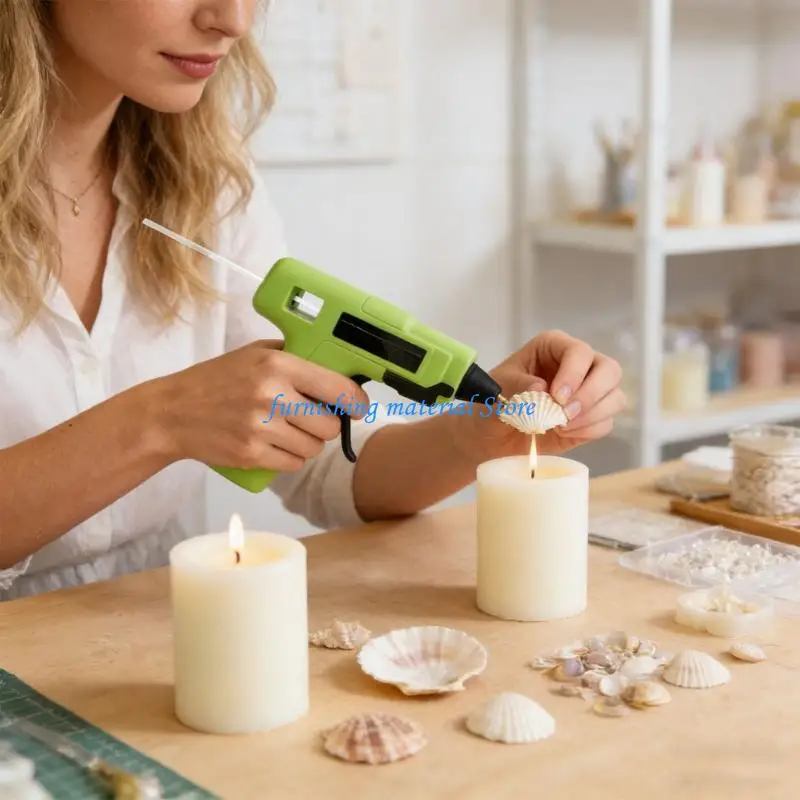 Y5GD Rechargeable Hot Adhesive Device Thermal Adhesive Tool Features Ergonomic Handle 20Sticks For Artistic Creation Hot Melt