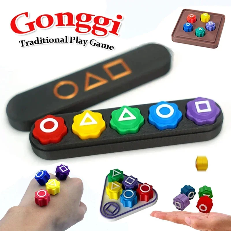 Gonggi Traditional Korean Tossing Game Gonggi Squid Tossing Hand-eye Coordination Finger Exercise Relief Stress Dice
