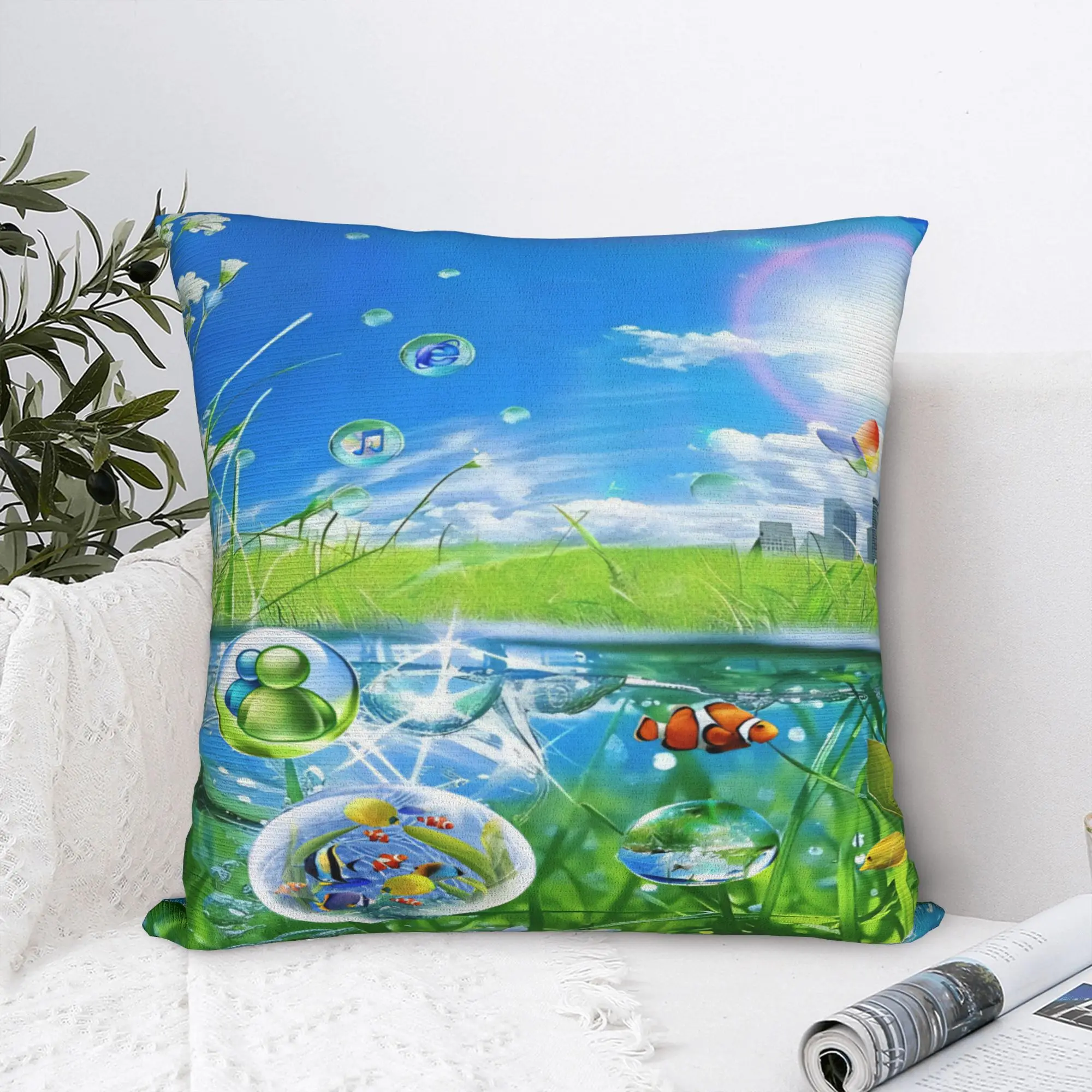 New Style Home Frutiger Aero Decor Pillowcases Stuff  Pillow Cover Square Multi Size