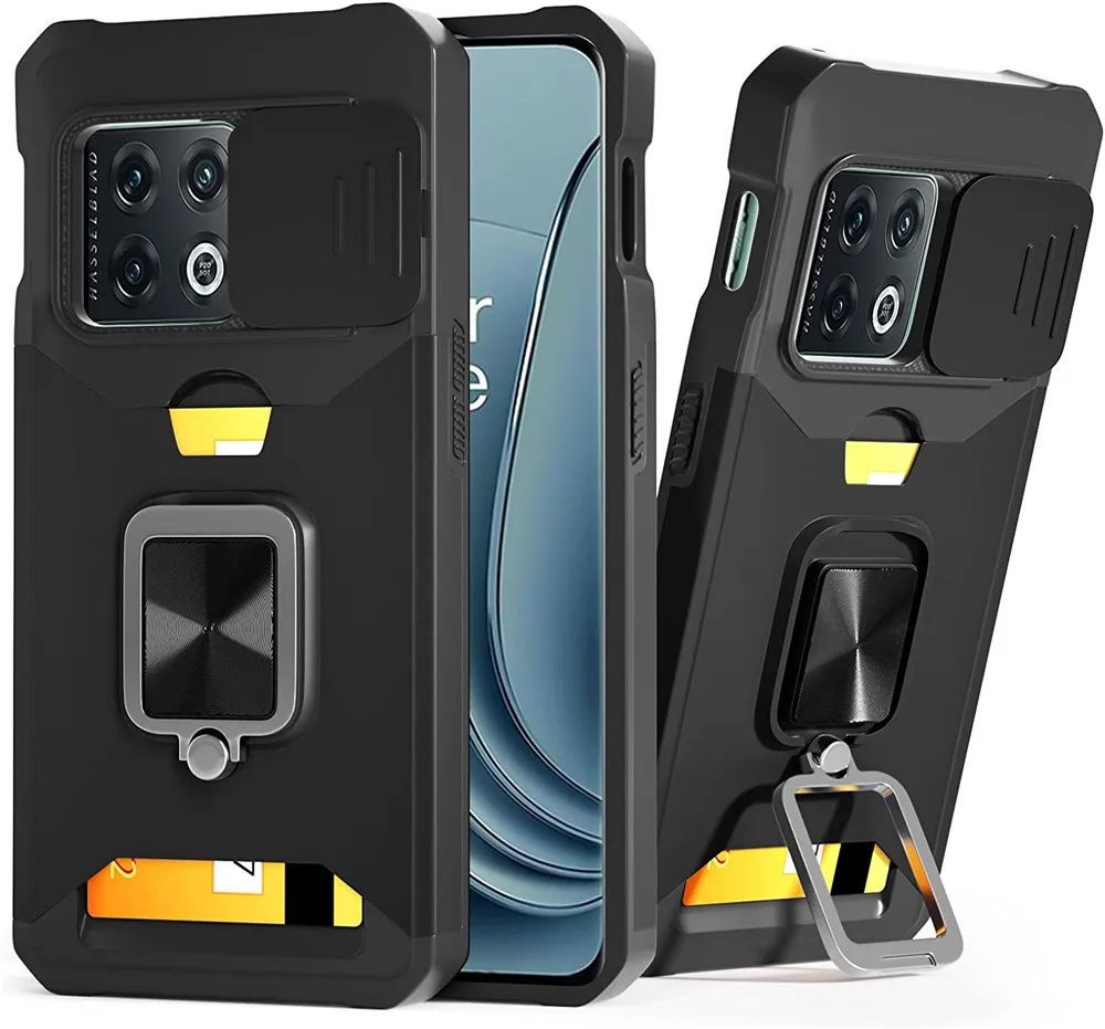 For Oneplus 10 Pro Case Hard Silder Window Camera Protective Card Ring Cover For One Plus 10 Pro 10Pro Oneplus10 1+10 Pro 6.7\