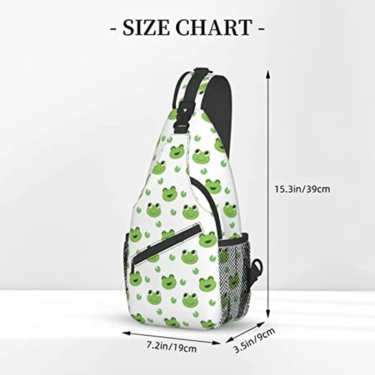 Cute Frogs Sling Bag for Women Men,Animal Print Crossbody Shoulder Bags Chest Bag Travel Hiking Daypack for Outdoor School