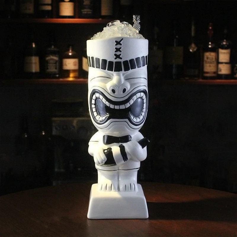 Tiki القدح كأس النبيذ إكسسوارات ديكور منزلي التماثيل عيد الميلاد الديكور كوب كوكتيل السيراميك القدح ديكور المنزل هدية الهالوين