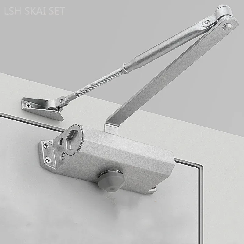 Automatic Door Closer Spring Hydraulic Buffer Adjustable Door Stopper Speed Mute Closing for 25 To 80KG Door Hinge Hardware