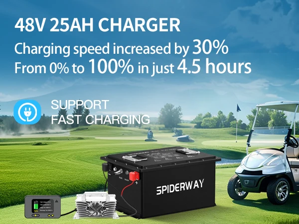 48V 105Ah Golf Cart Lithium Battery Built-in 200A BMS W/ Charger, Support APP & Bluetooth, for EZGO TXT
