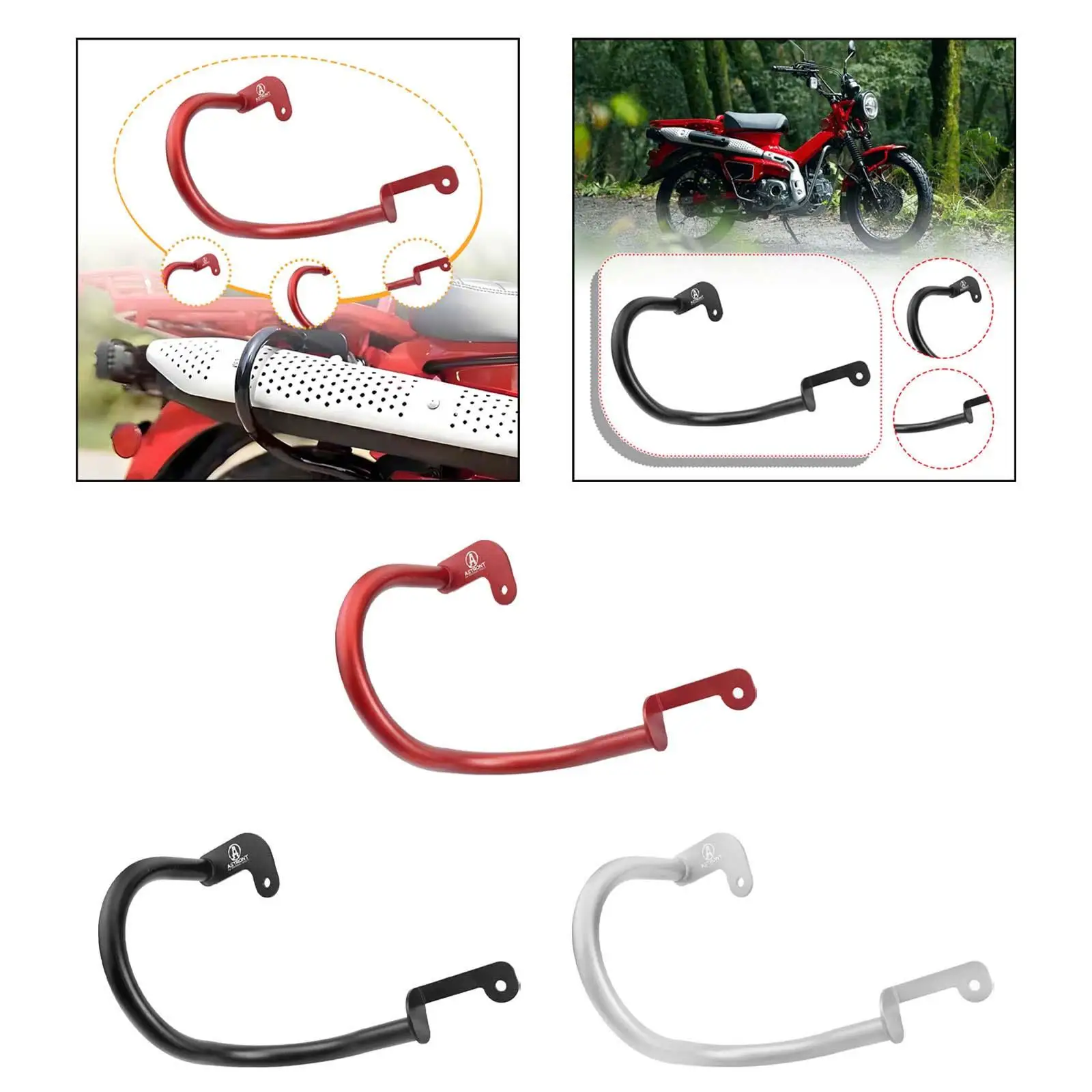 

Motorcycle Exhaust Guard Lightweight Wear Resistant Crash Bar Parts Easy Install Protection for Huntercub 2020 2024