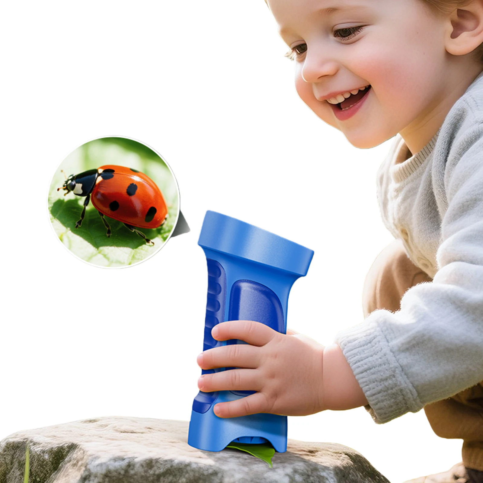 Portable Handheld Magnifying Glass 1000X Digital Microscope with 2.4 Inch IPS Screen Science Gifts for 3-12 Year Old Boys Girls