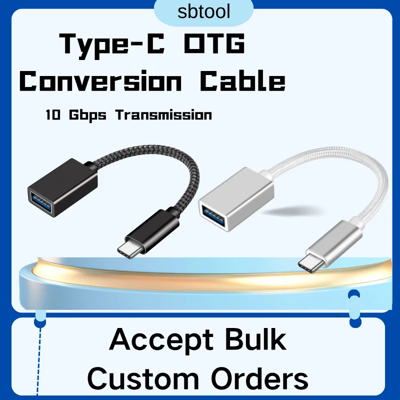 Type C OTG USB3.2 Adapter Cable USB C Male to USB 3.2 Female Converter For Phone Laptop Tablet MacBook Data Transfer Reading