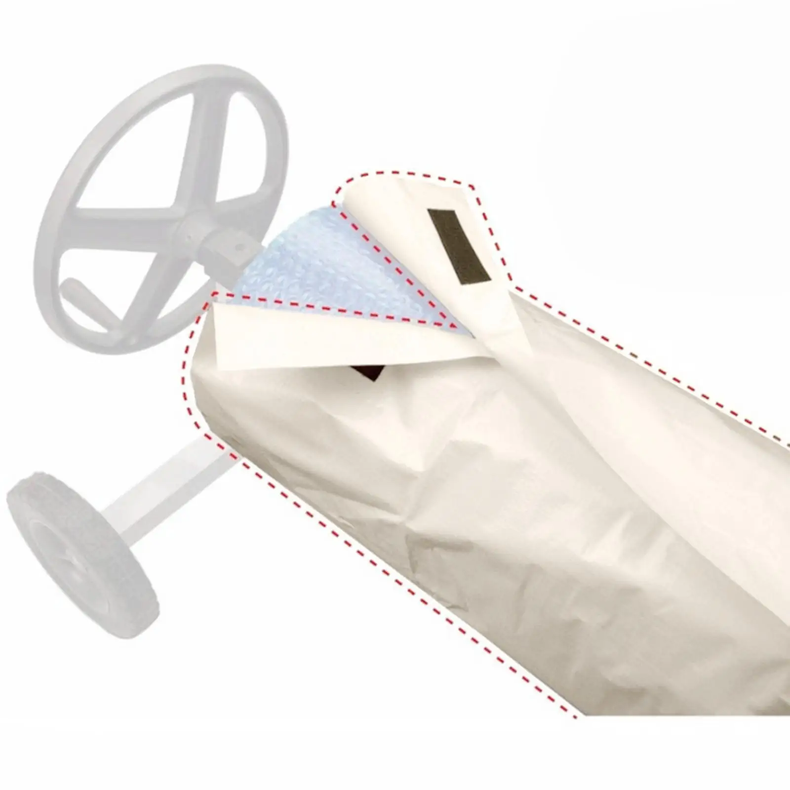 Adjustable solar winder blanket for winter indoor swimming pool