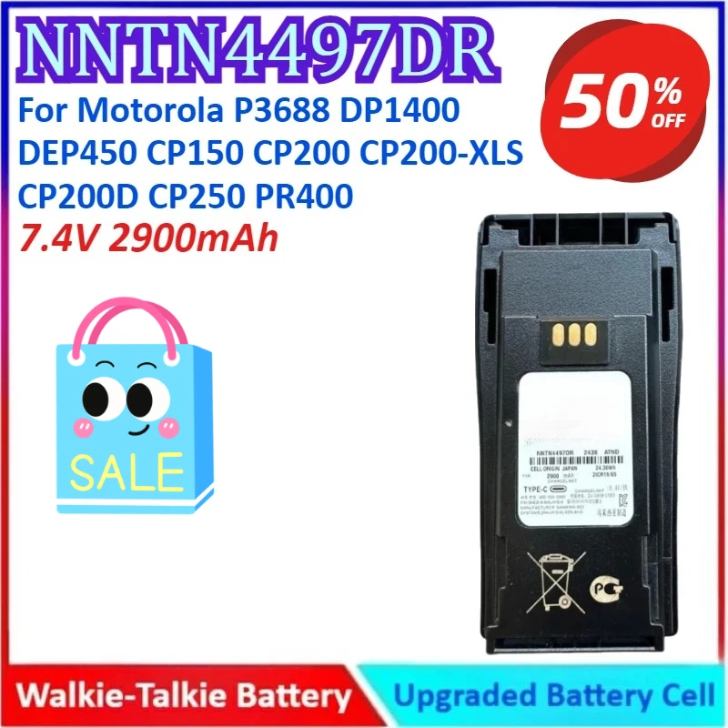 

NNTN4497DR 7.4V 2900mAh Walkie Talkie Battery For Motorola P3688 DP1400 DEP450 CP150 CP200 CP200-XLS CP200D CP250 PR400