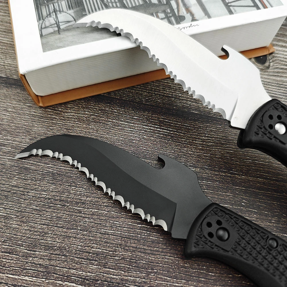 C-12S Tactical Folding Knife D2 Steel Blade Nylon Fibre Handle Camping Survival Hunting Multi-purpose Pocket Knife EDC Tools