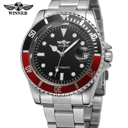 Winner Automatic Mechanical Men Watch Top Brand Luxury Rotating Bezel Timer Luminous Dial Date Calendar Male Classic Wristwatch
