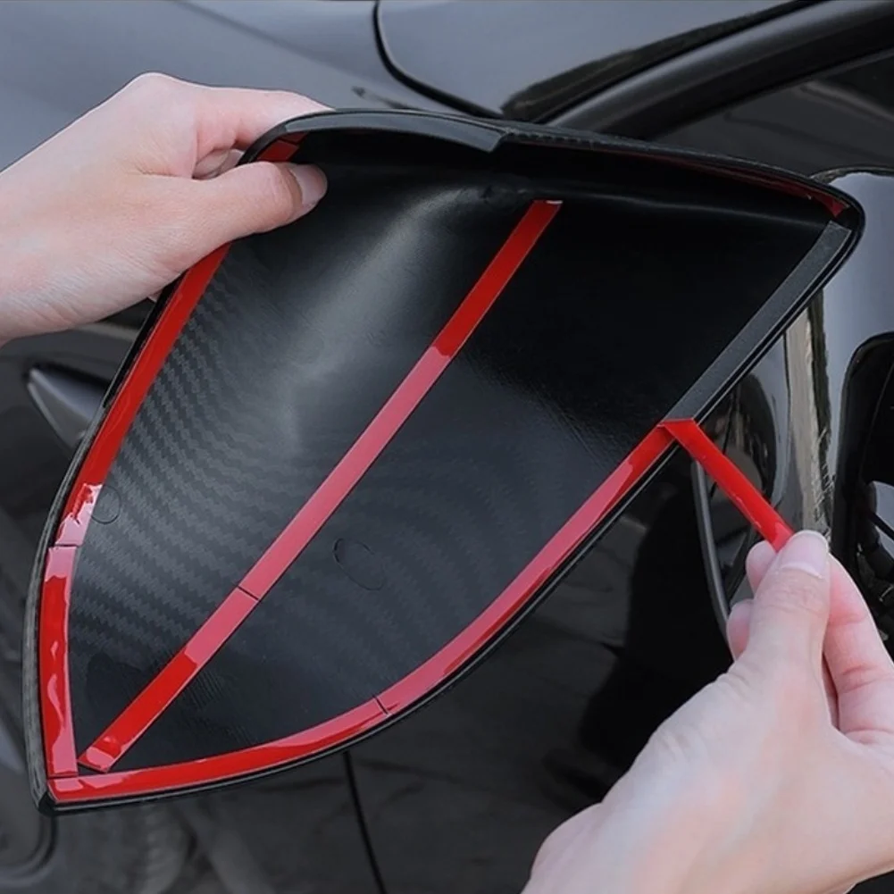 For Tesla For Model 3 2024 Rearview Mirror Cover Carbon Fiber Material Mirror Guard Built for OEM Side Mirror Compatibility