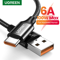 UGREEN USB Cable 6A 5A 100W for Huawei Mate 50 P40 30 Pro Supercharge USB Type C Fast Charging Cable for Huawei Mate 50 Pro