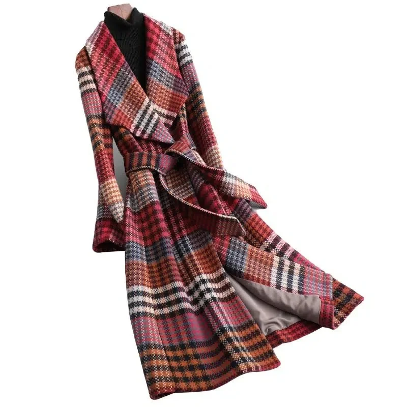 Woolen Woolen Coat Women's Long 2023 Spring and Autumn New Loose and Versatile High end Temperament Woolen Coat Women's Commuter