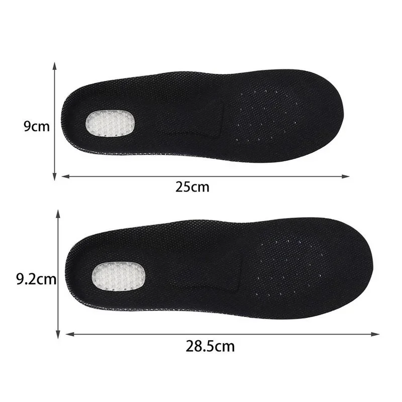 Silicone Gel Insoles Sports Running Insoles Men's Shoes Women's Soles Orthopedic Cushion Massage Shock Absorption Arch Support
