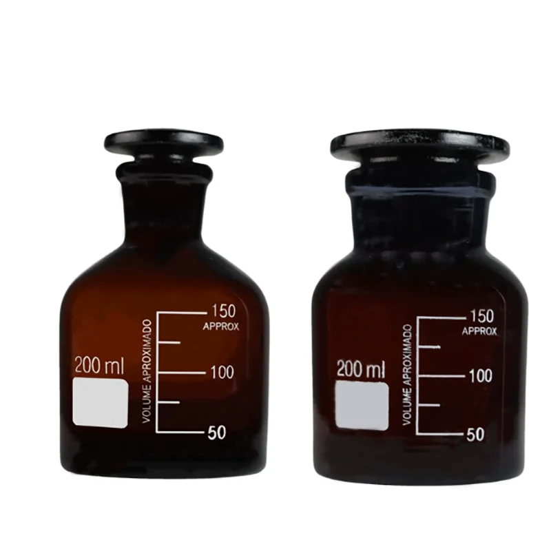 Stoppered sample bottle 200ml brown sample bottle sulfide acidification, gas blowing, distillation, absorption