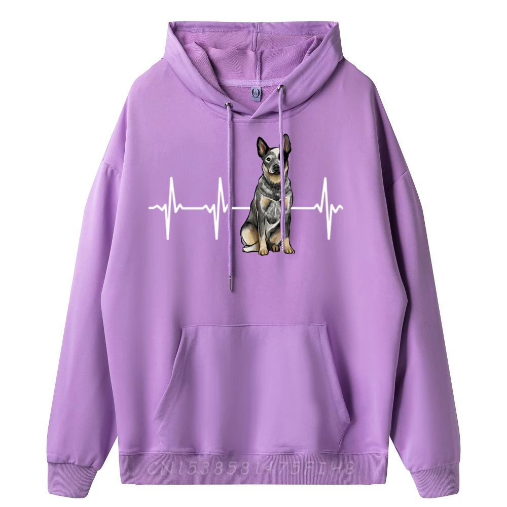 Australian Cattle Dog Heartbeat Dog Lover Clothing Streetwear Tshirts Sweatshirts For Men