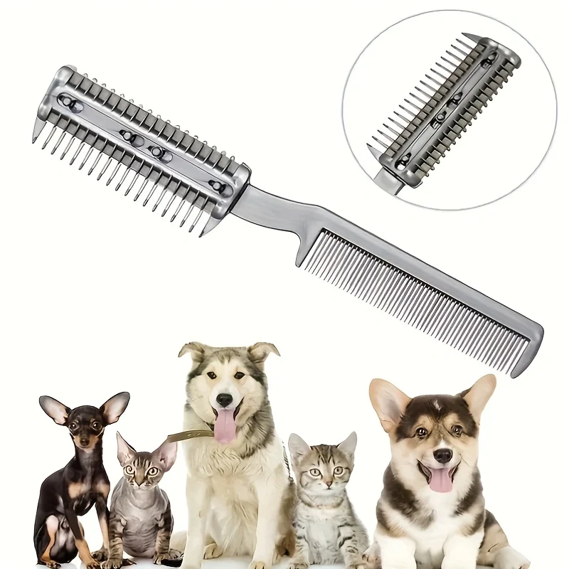 2-in-1 Professional Pet Grooming Razor Comb Plastic Trimmer for Dogs Cats  for Safe Grooming Pet Supplies